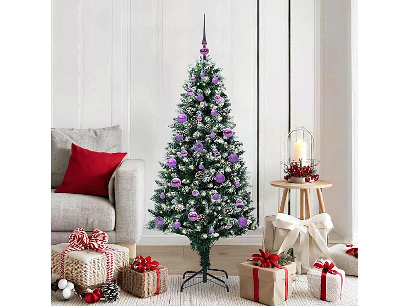 Sapin de Noël artificiel Vert 150 cm PVC, Acier et Plastique