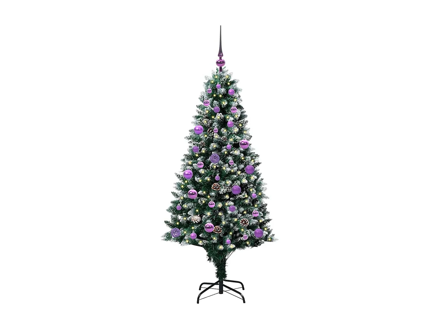 Sapin de Noël artificiel Vert 150 cm PVC, Acier et Plastique