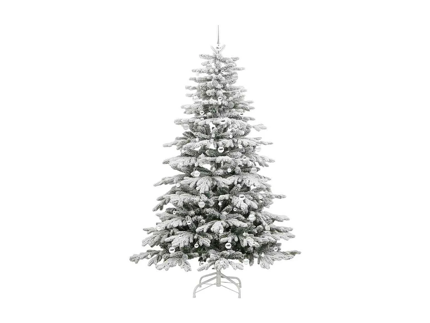 Albero di Natale artificiale con rami incernierati bianco 240 cm