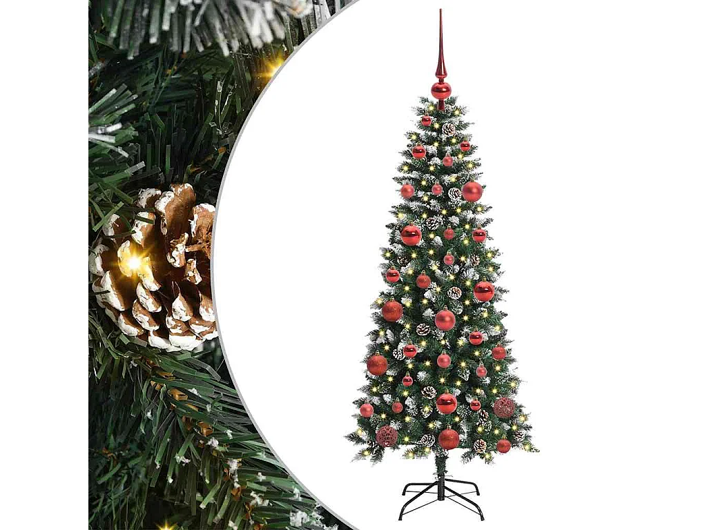 Sapin de Noël artificiel avec 150 LED Vert 66 x 66 x 150 cm
