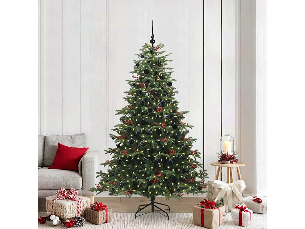 Albero di Natale artificiale Verde 210 cm PVC, metallo e plastica