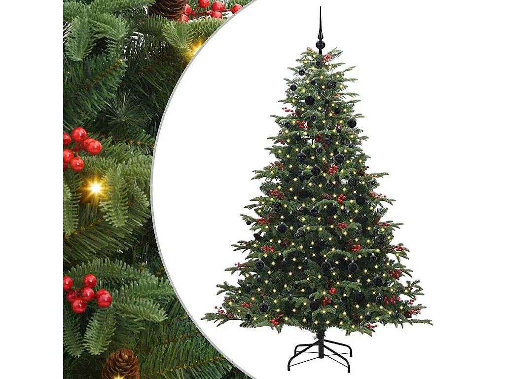 Albero di Natale artificiale Verde 210 cm PVC, metallo e plastica