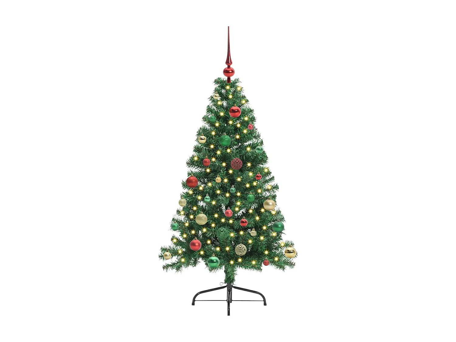 Sapin de Noël artificiel pré-éclairé Vert 150 cm PVC