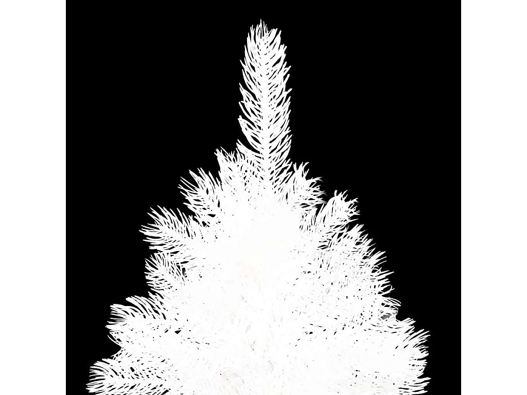 Arbre de Noël artificiel pré-éclairé et boules blanc 240 cm