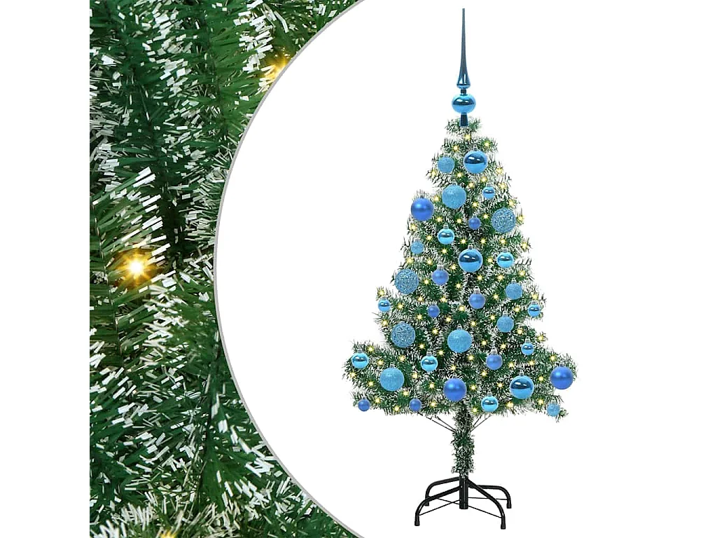 Arbre de Noël artificiel floconné de neige avec lumière LED