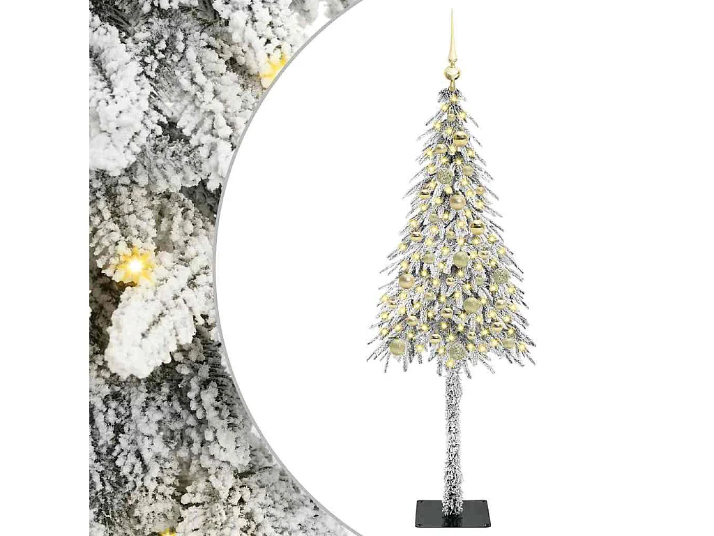 Sapin de Noël avec 150 LED Blanc 150 cm PE et Acier