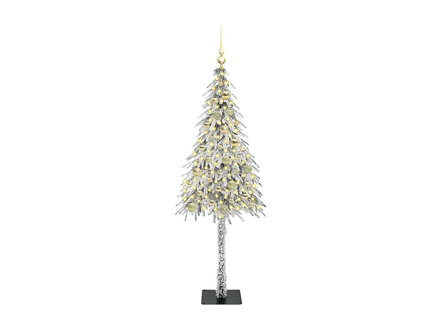 Sapin de Noël avec 150 LED Blanc 150 cm PE et Acier