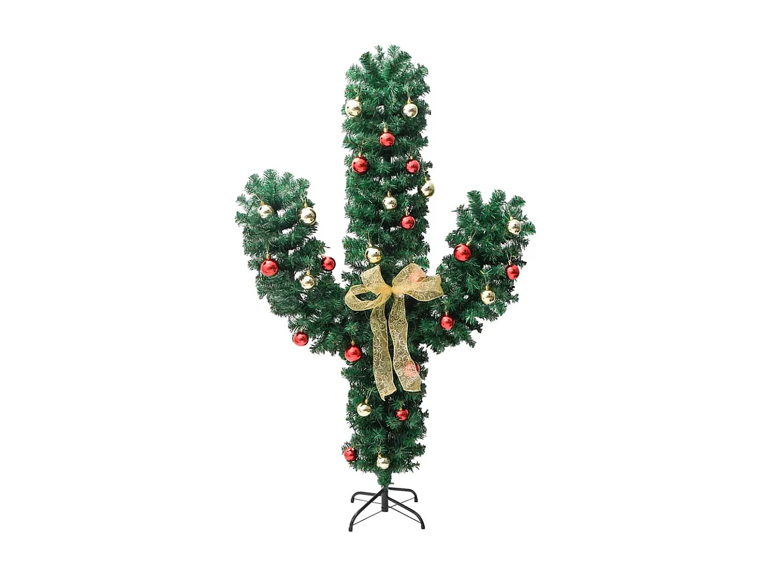 Cactus di Natale con supporto e LED verde 180 cm PVC