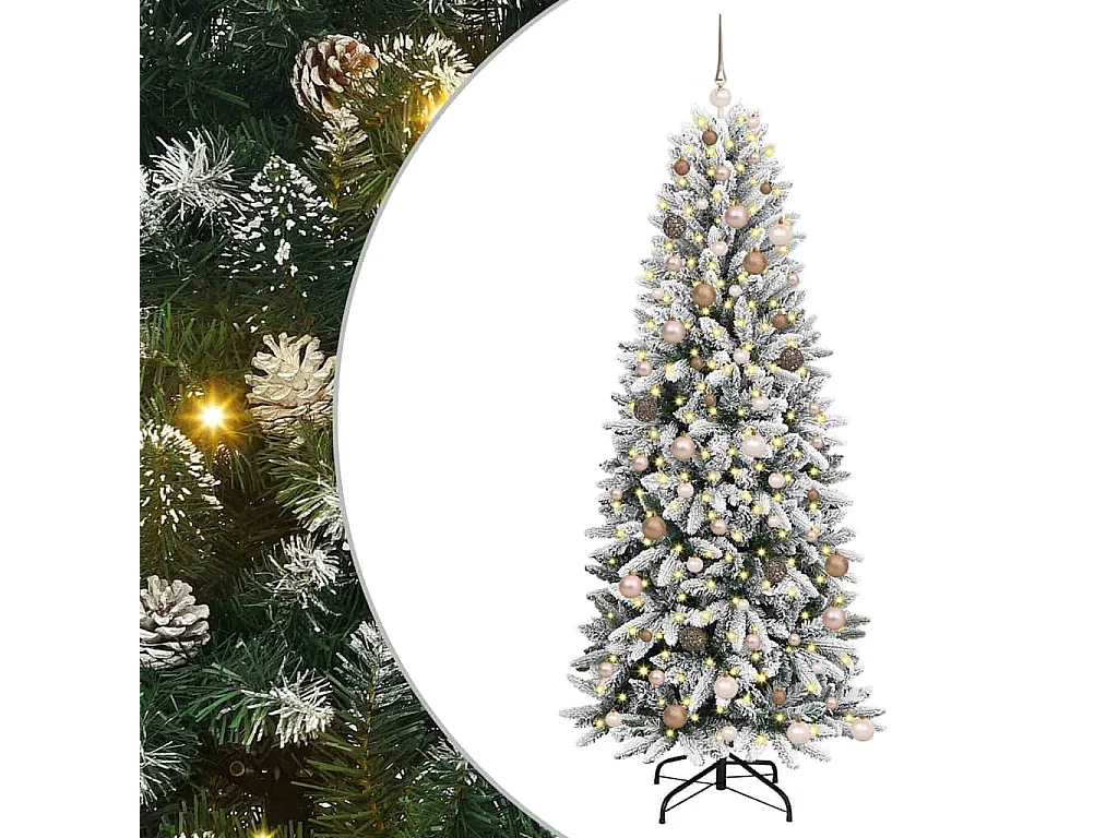 Künstlicher Weihnachtsbaum mit 300 LEDs Weiß 78 x 78 x 210 cm