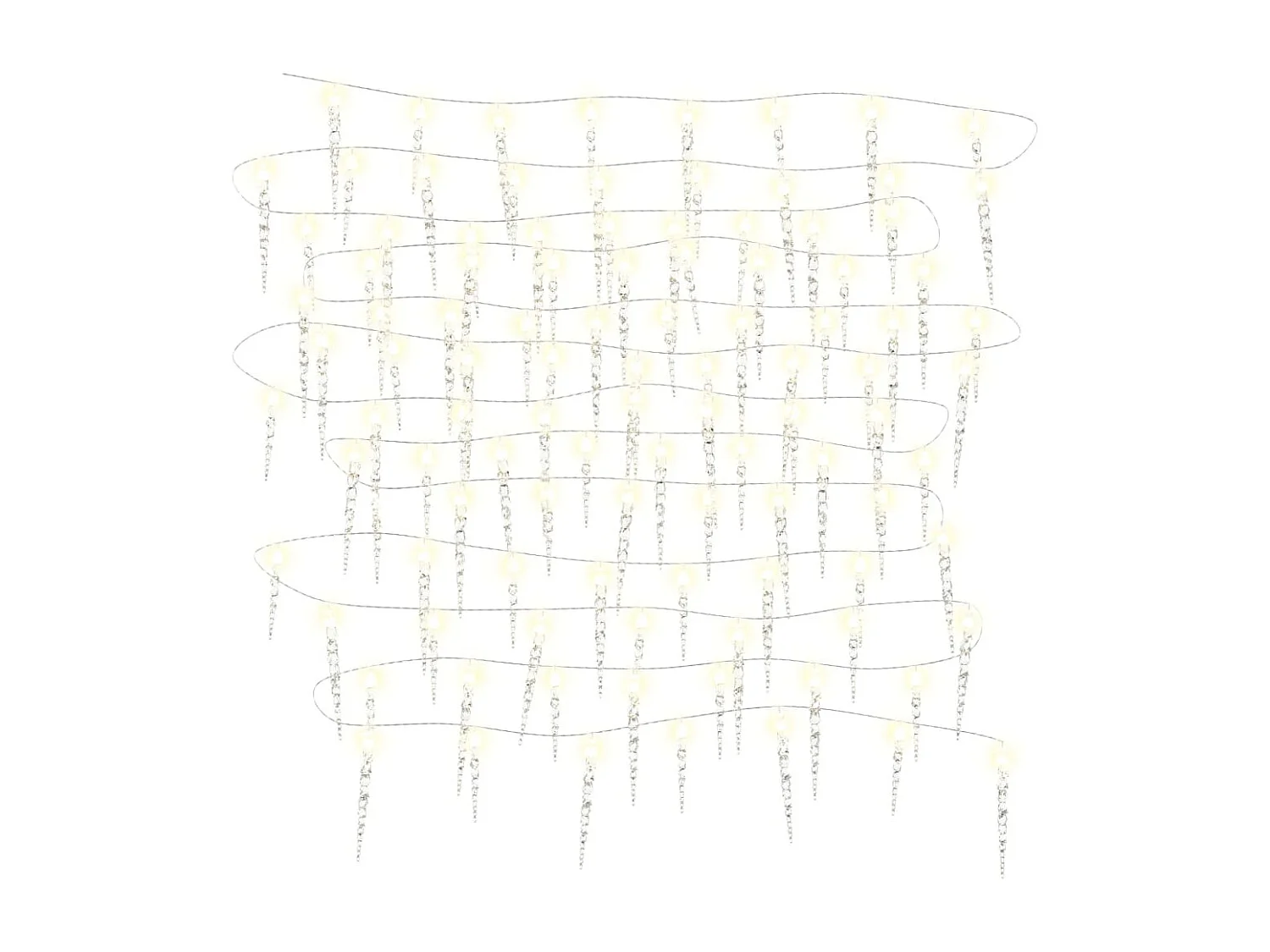 Weihnachtslichterkette 100 LED Warmweiß 10 m Acryl PVC