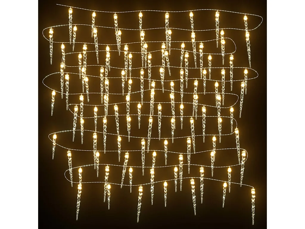 Weihnachtslichterkette 100 LED Warmweiß 10 m Acryl PVC