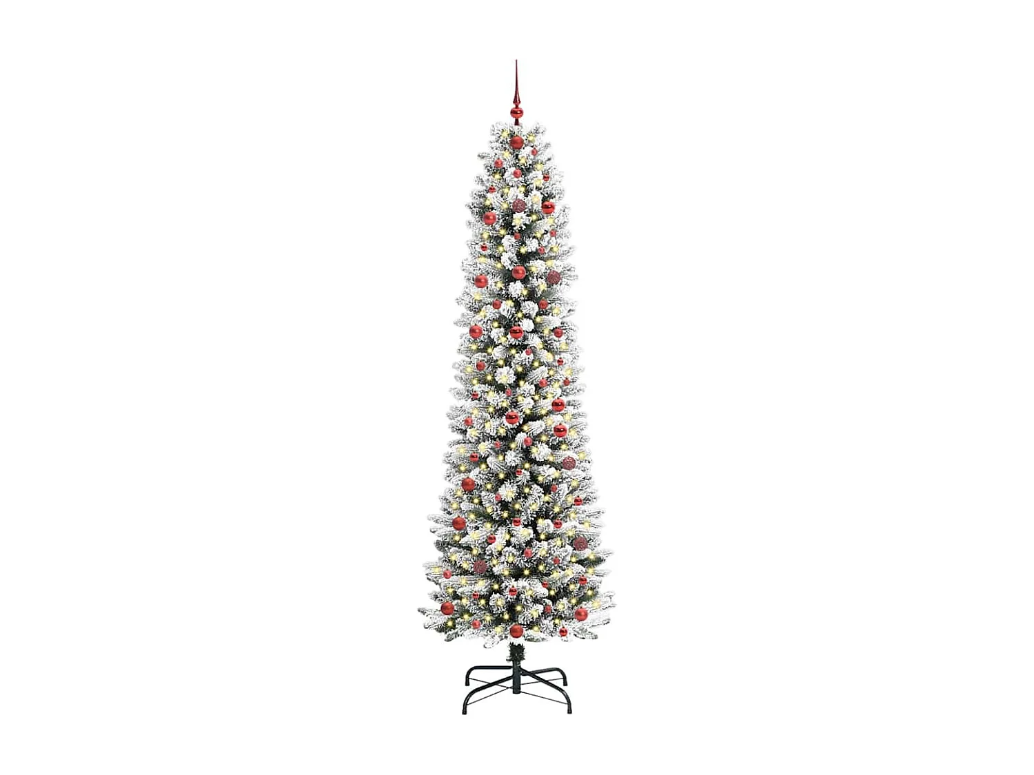Kunstkerstboom met 300 LED's Groen en wit 240 cm