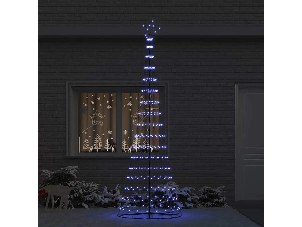 Blauer LED-Weihnachtsbaum 100,5 x 100,5 x 302,5 cm Metall
