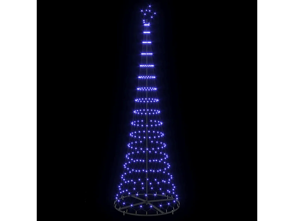 Blauer LED-Weihnachtsbaum 100,5 x 100,5 x 302,5 cm Metall