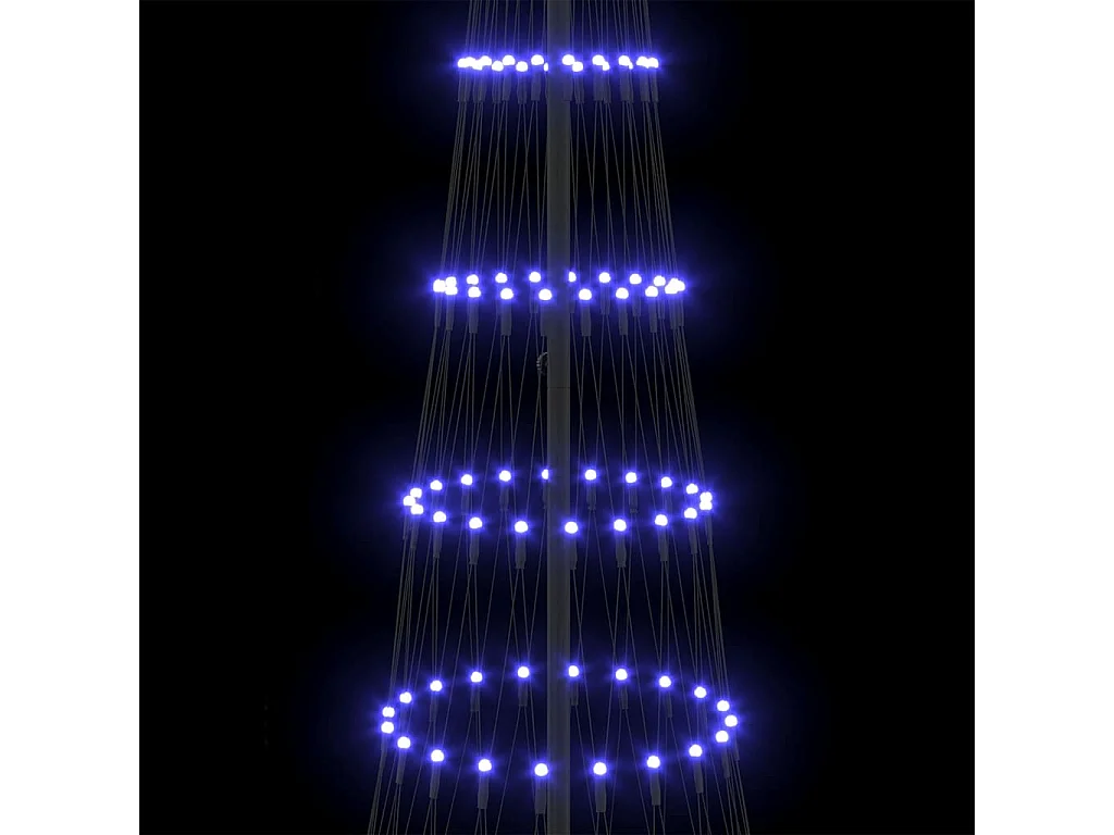 Blauer LED-Weihnachtsbaum 100,5 x 100,5 x 302,5 cm Metall