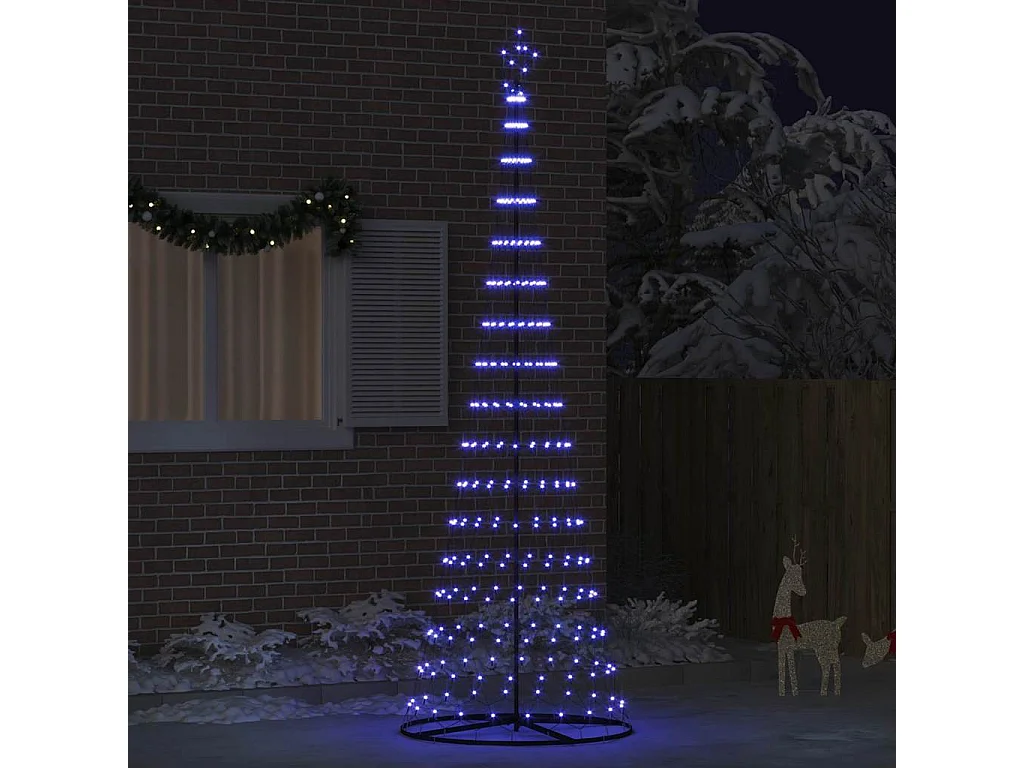 Blauwe LED-kerstboom 100,5 x 100,5 x 302,5 cm Metaal