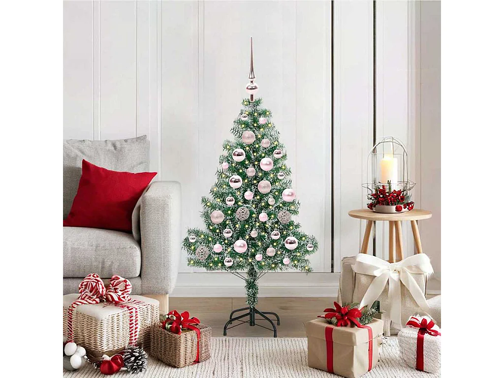 Arbre de Noël artificiel floconné de neige avec lumière LED