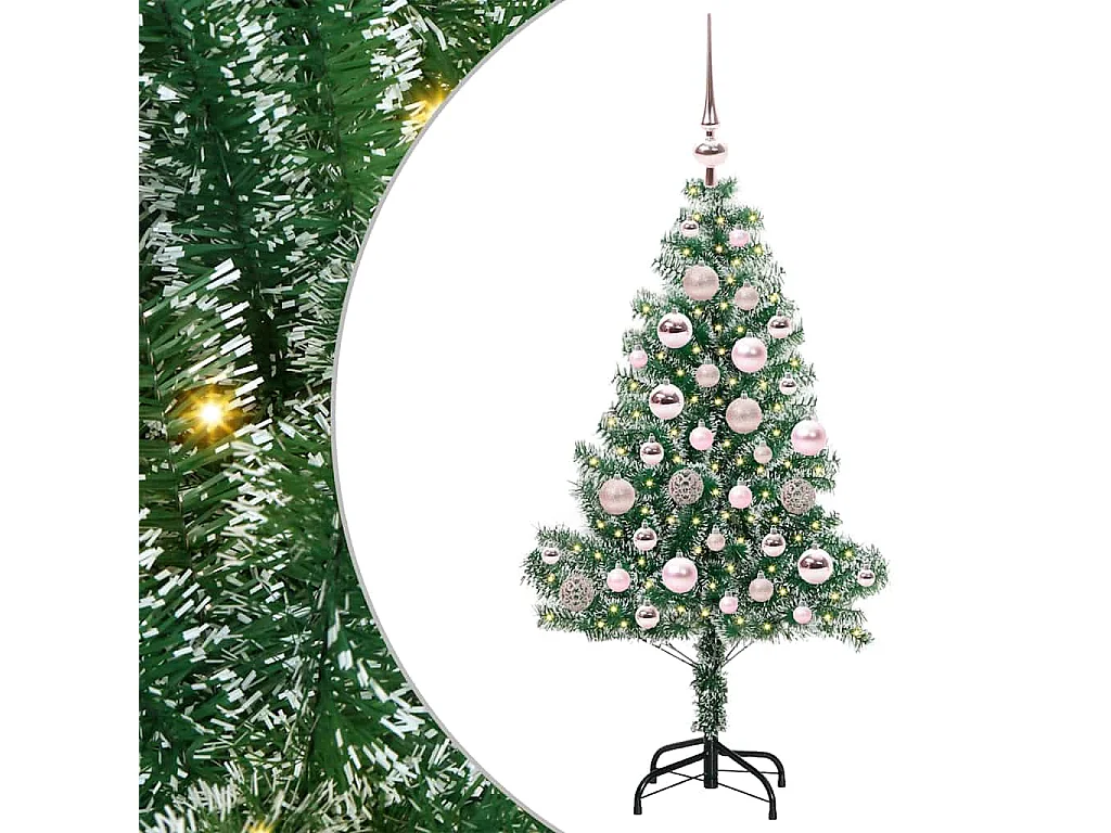 Arbre de Noël artificiel floconné de neige avec lumière LED