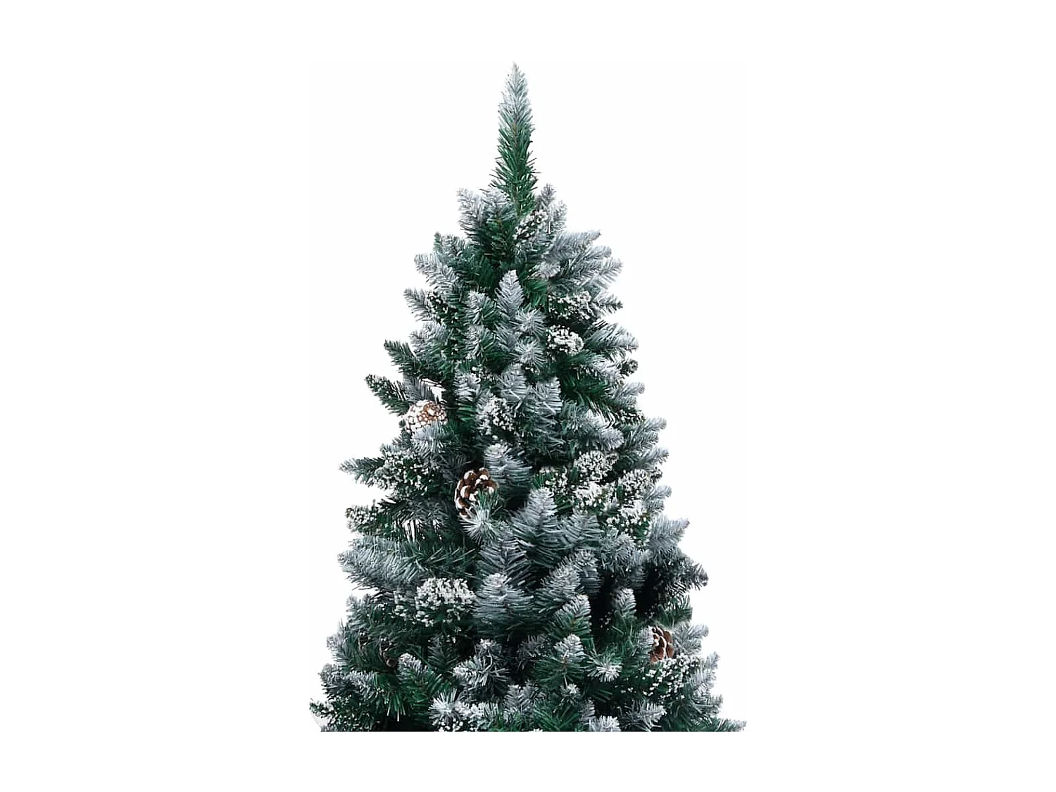 Arbre de Noël artificiel pré-éclairé/boules pommes de pin 150cm