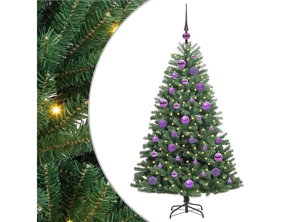 Sapin de Noël Artificiel à Branches Articulées Vert 120 cm
