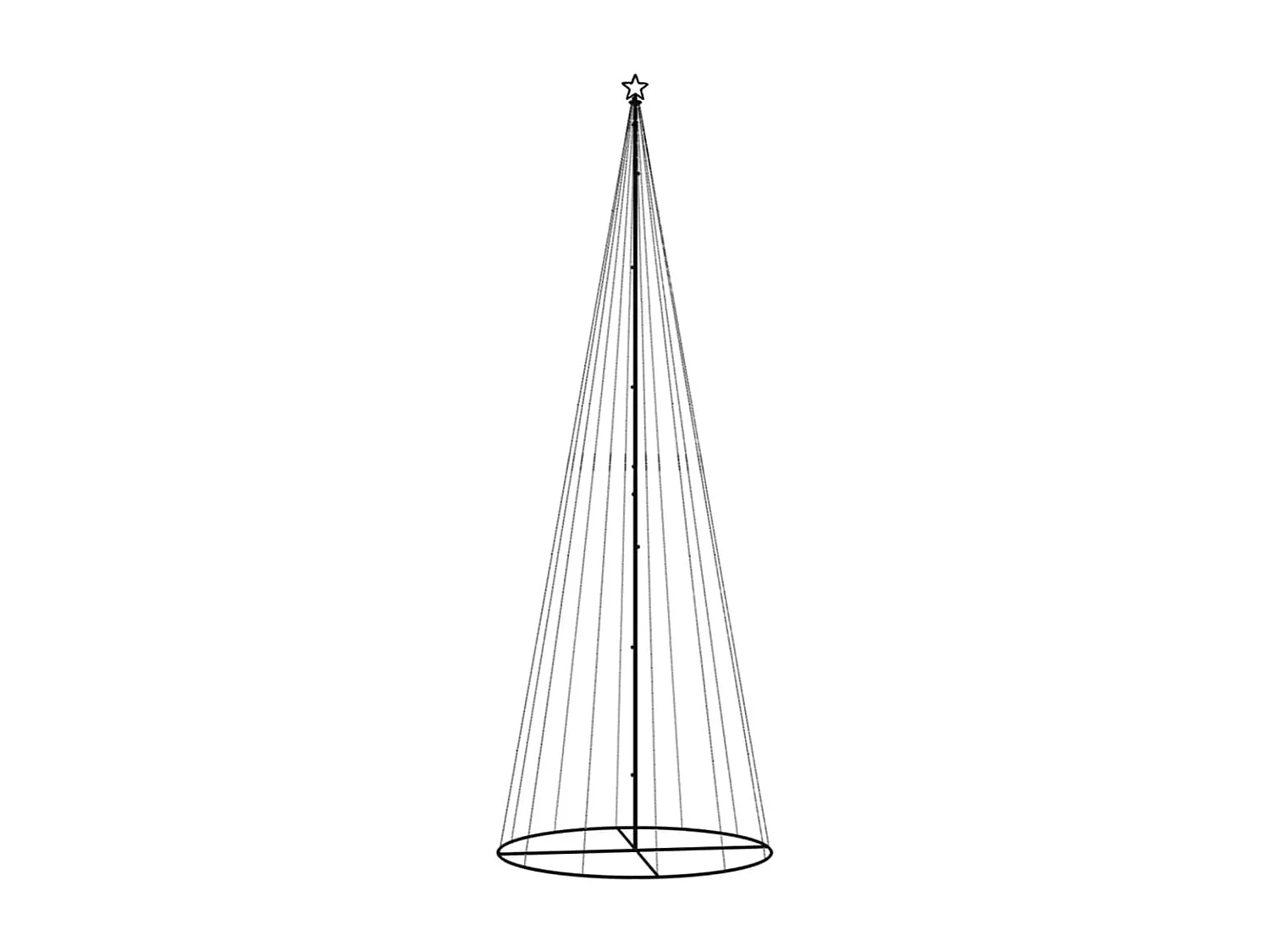 Arbre de Noël cône 732 LED Colorées 160x500 cm