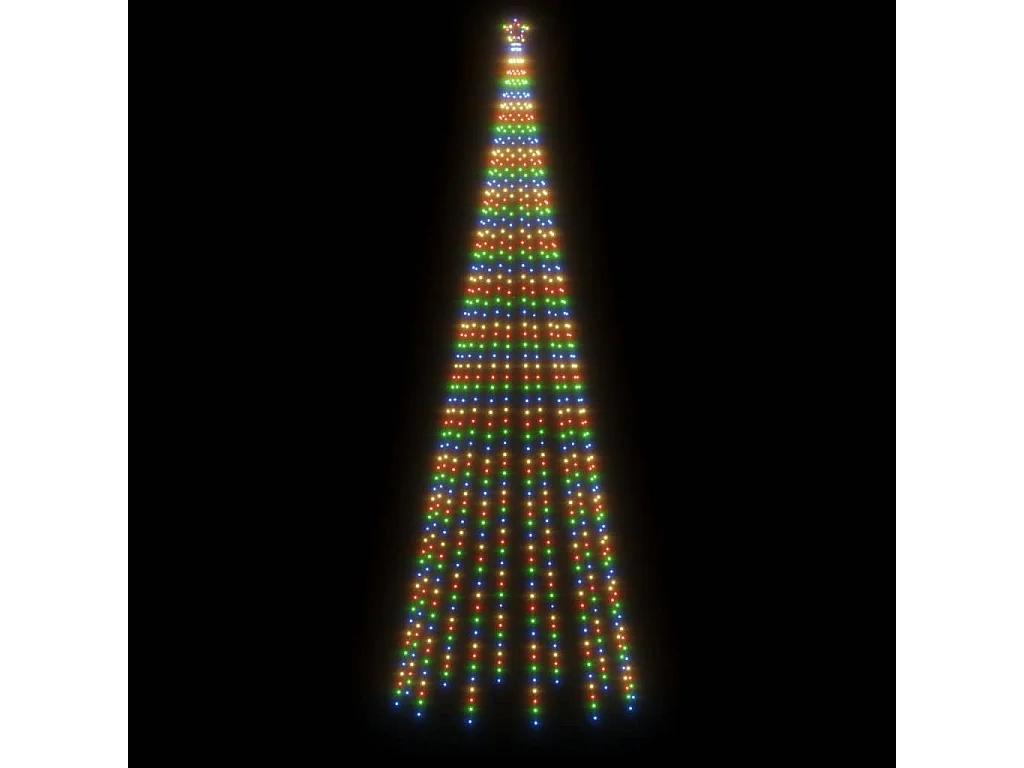 Arbre de Noël cône 732 LED Colorées 160x500 cm