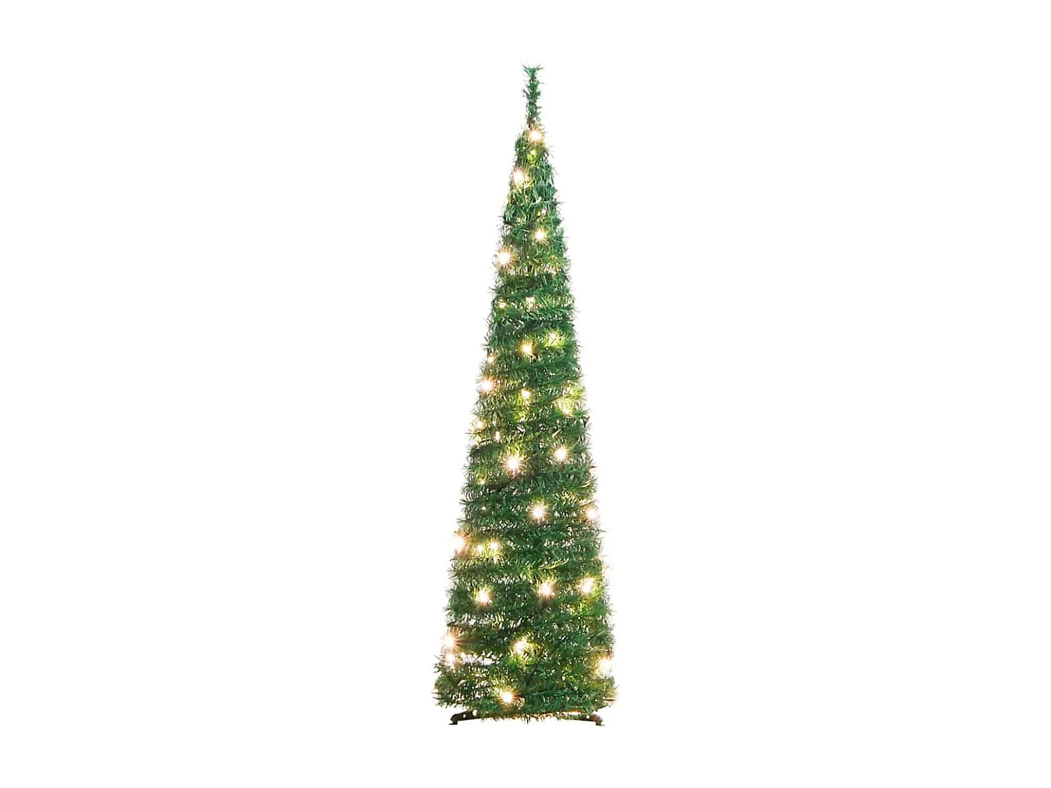 Sapin de Noël artificiel escamotable 50 LED vert 120 cm