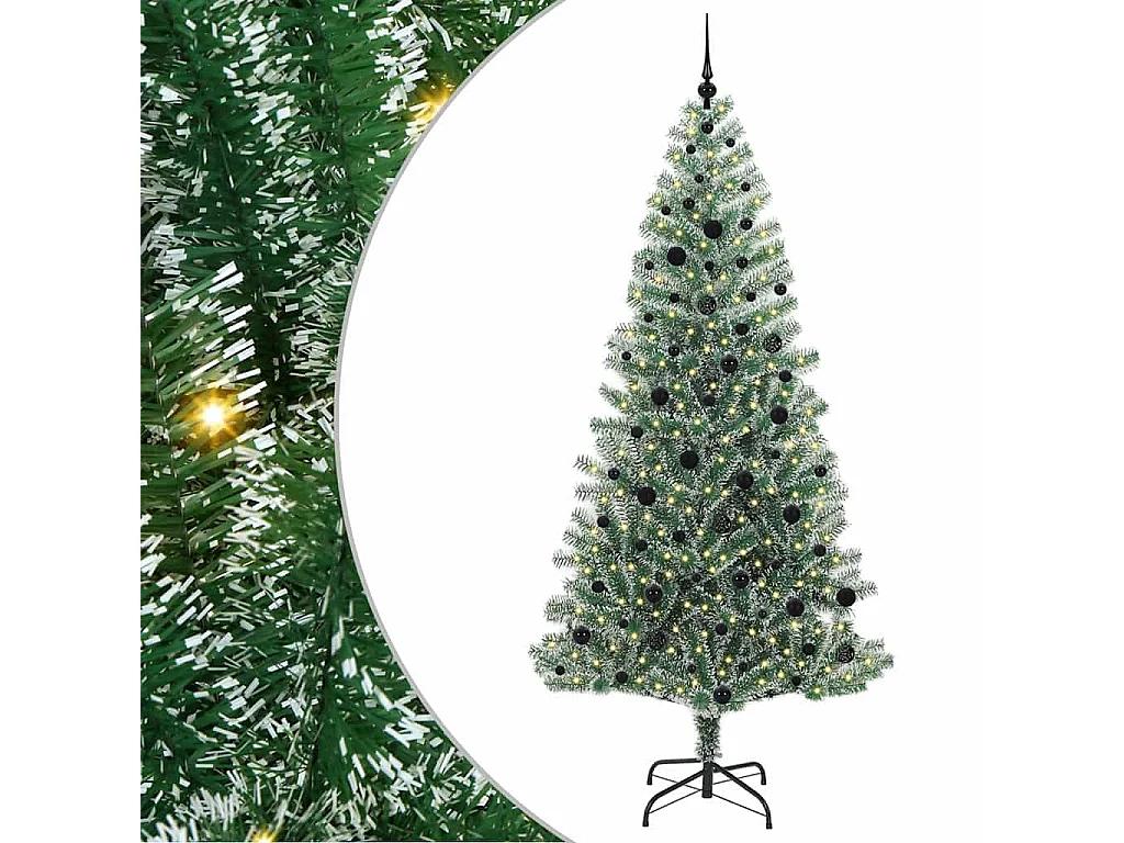 Arbre de Noël artificiel floconné de neige avec lumière LED