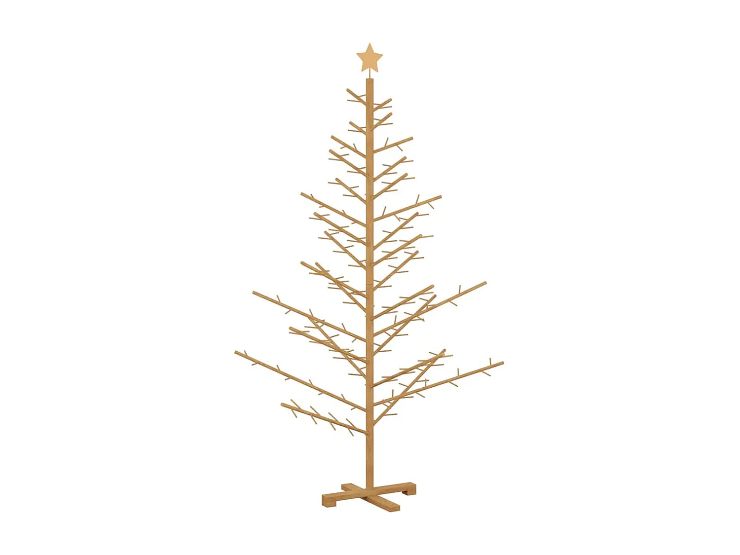 Arbre de Noël en bois Marron 180 cm Bois massif en pin