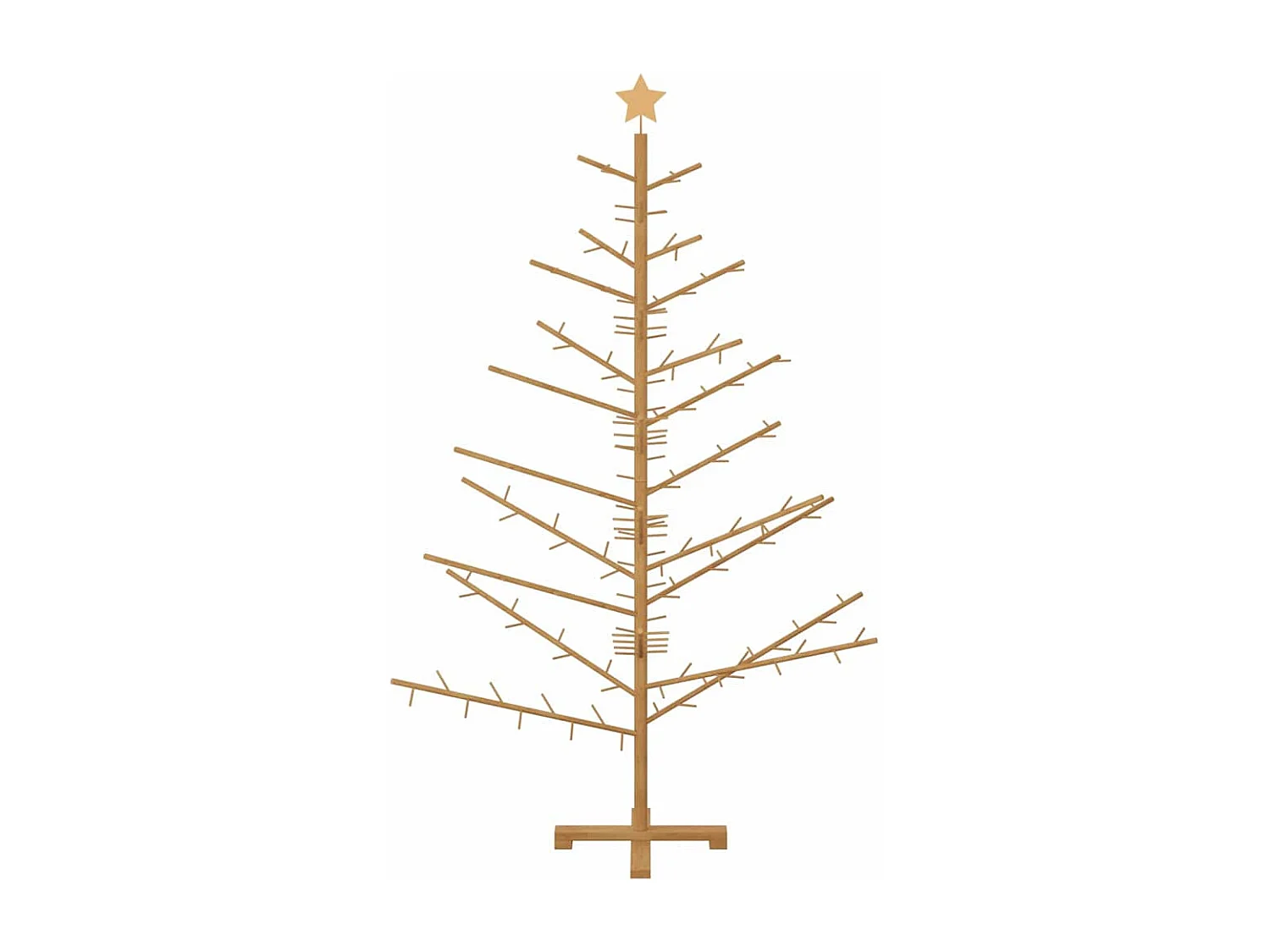 Albero di Natale in legno Marrone 180 cm Legno di pino massiccio