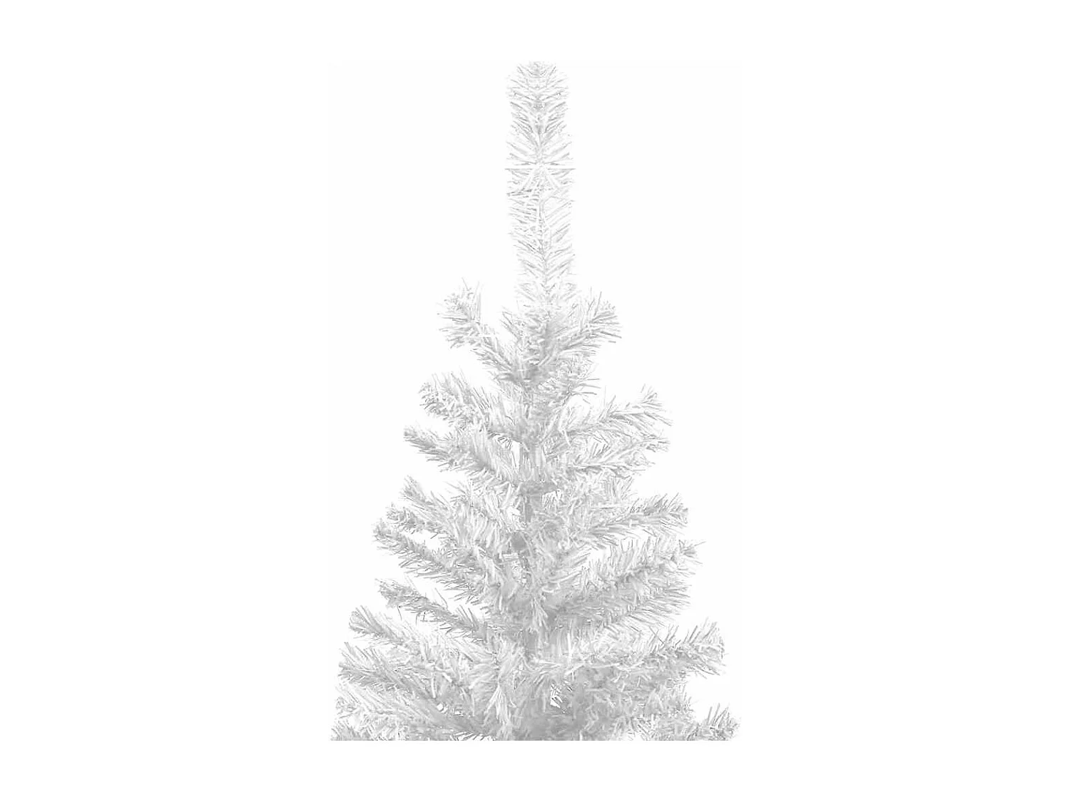 Voorverlichte kunstkerstboom met kerstballen L 240 cm wit