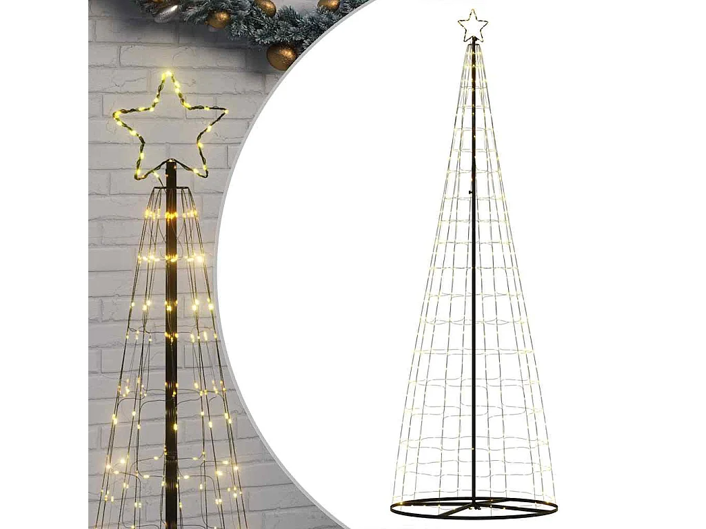 Sapin de Noël à LED 550 LED blanc chaud 304 cm