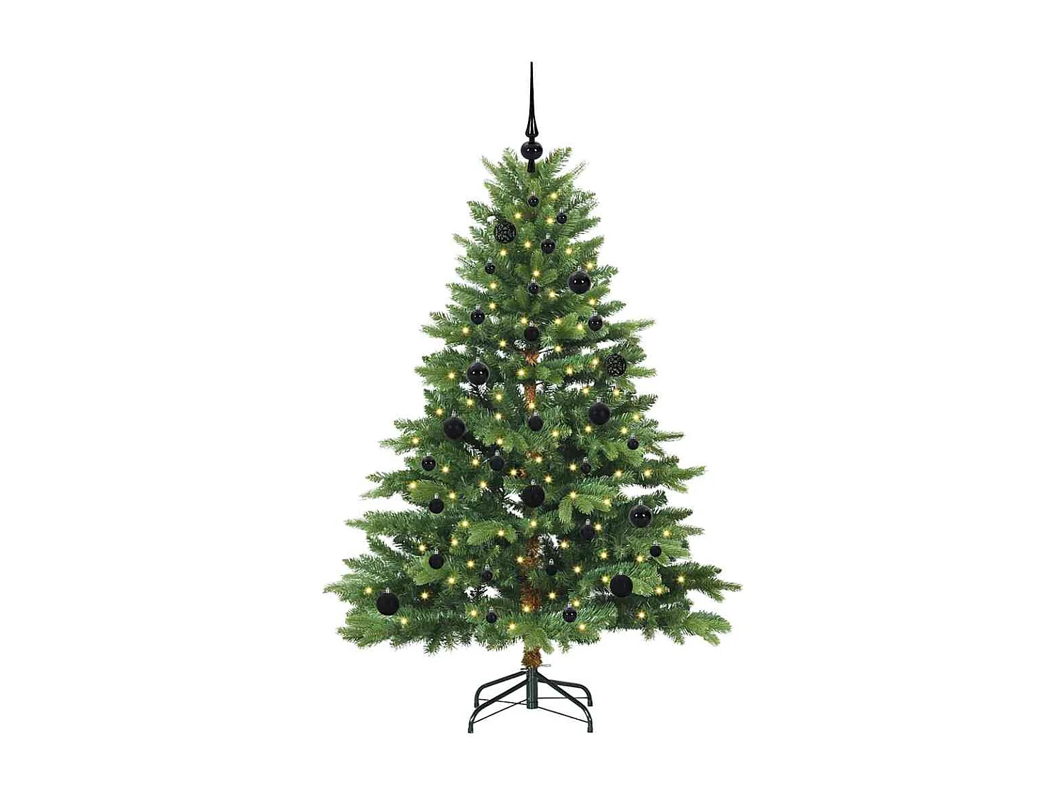 Sapin de Noël artificiel avec 150 LED Vert 150 cm PE et PVC