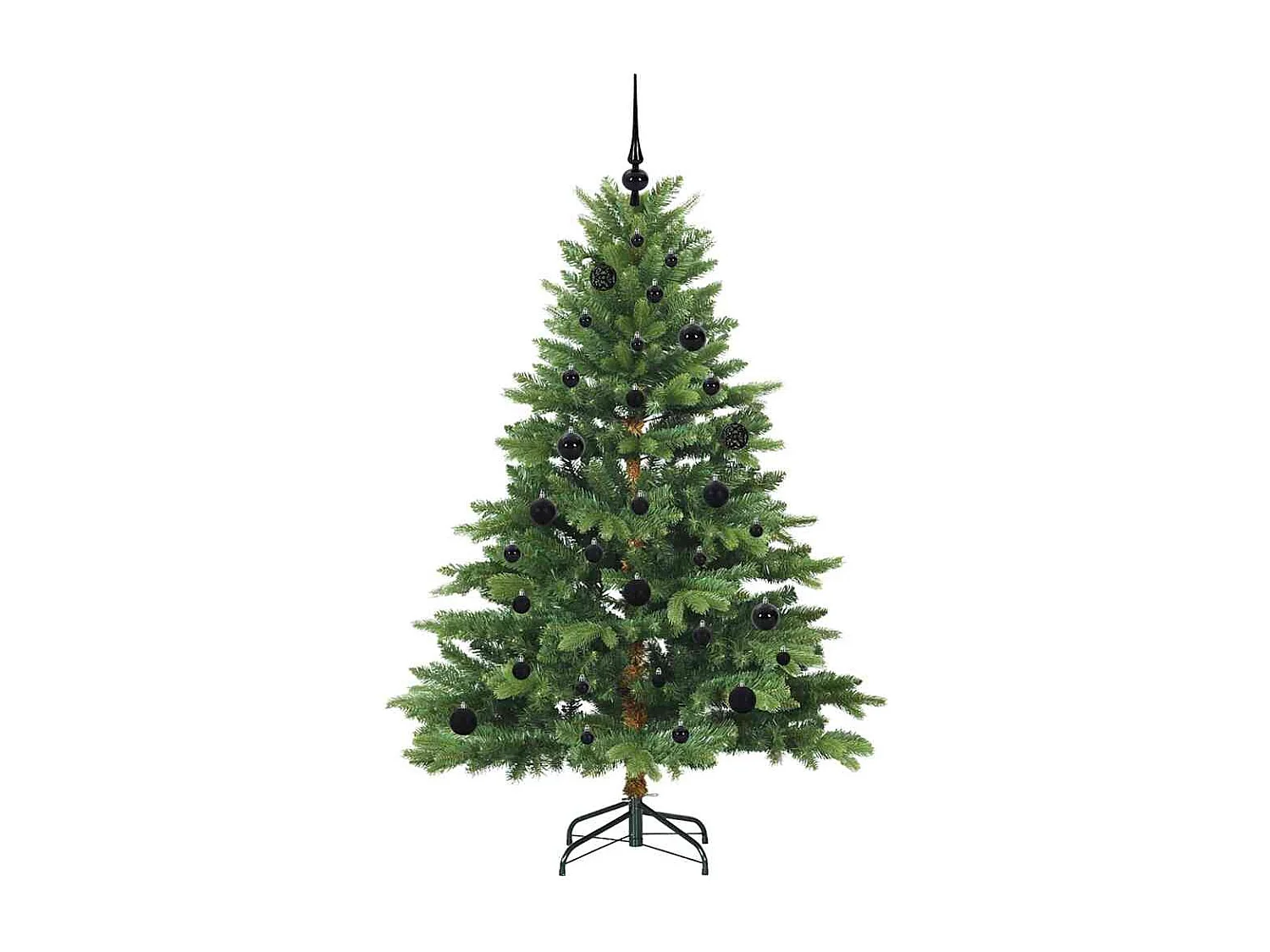 Albero di Natale artificiale con 150 LED Verde 150 cm PE e PVC