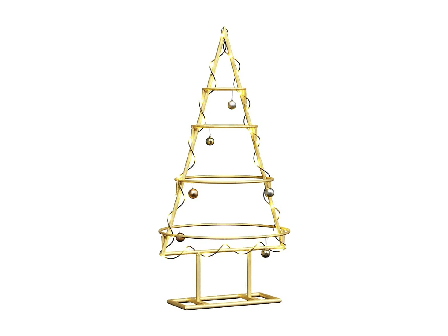 Gouden metalen kerstboom 60 cm gepoedercoat staal
