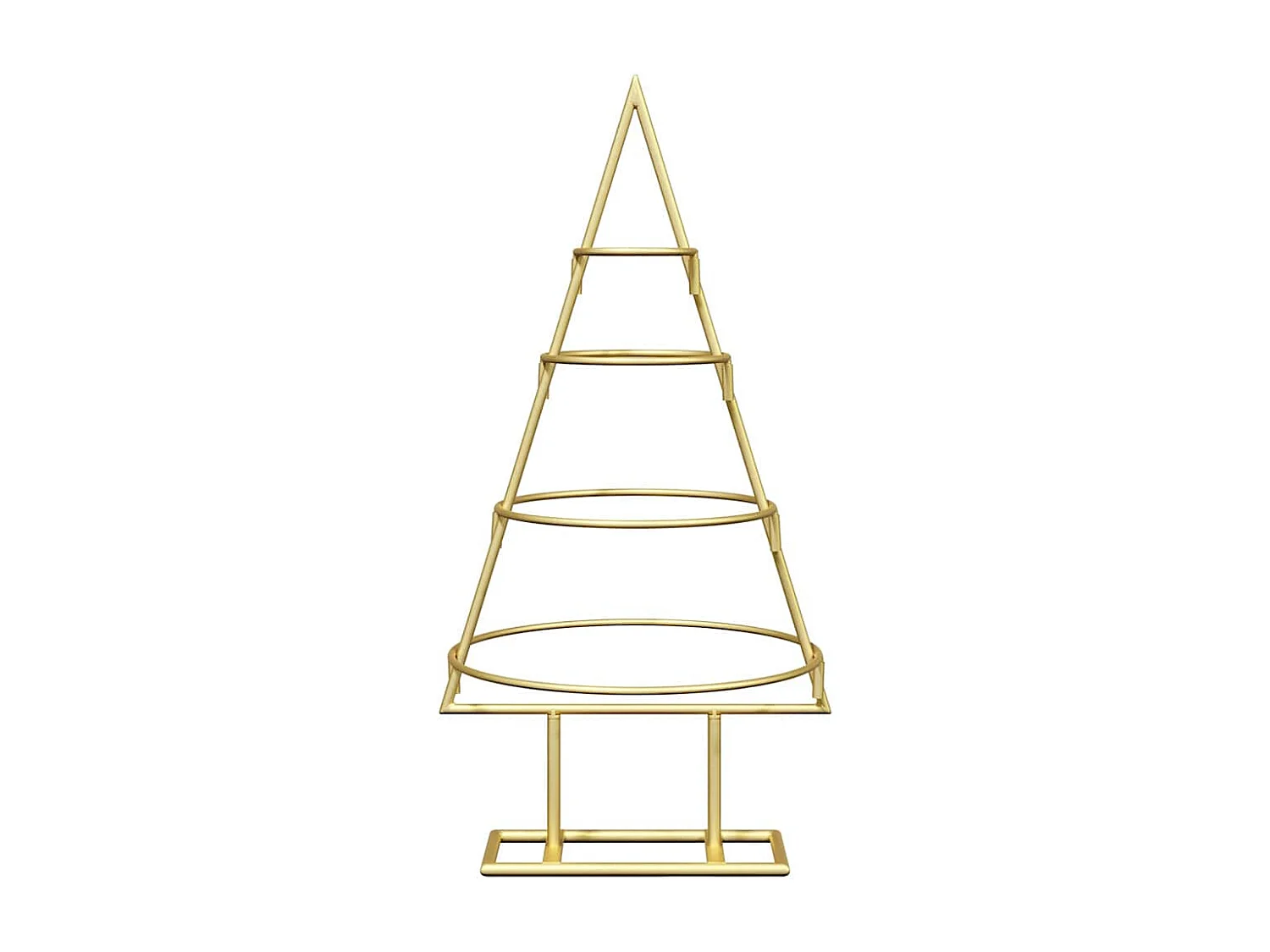 Gouden metalen kerstboom 60 cm gepoedercoat staal