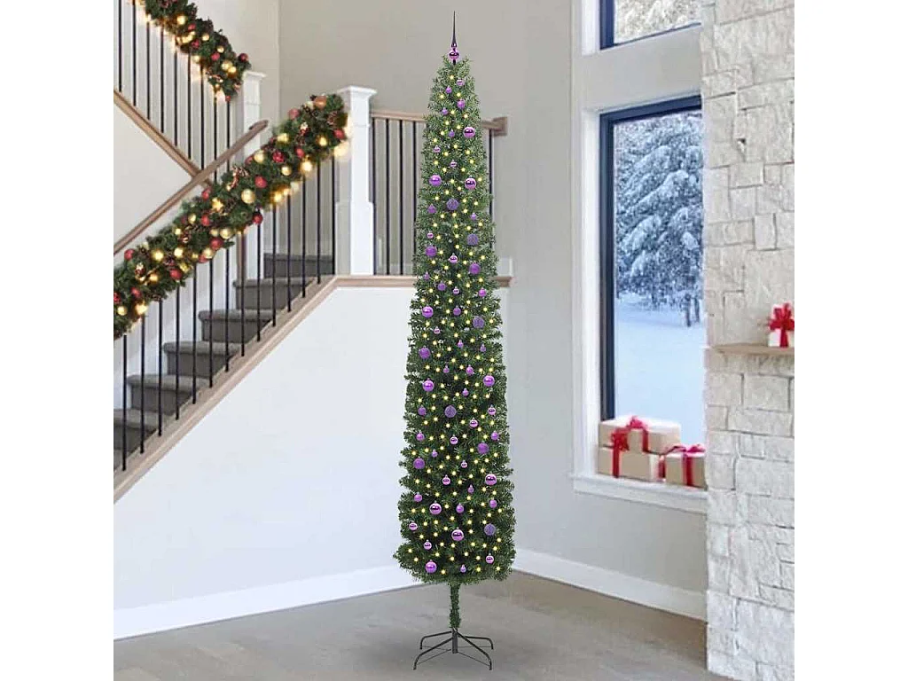 Albero di Natale artificiale Verde 300 cm PVC e acciaio e plastica