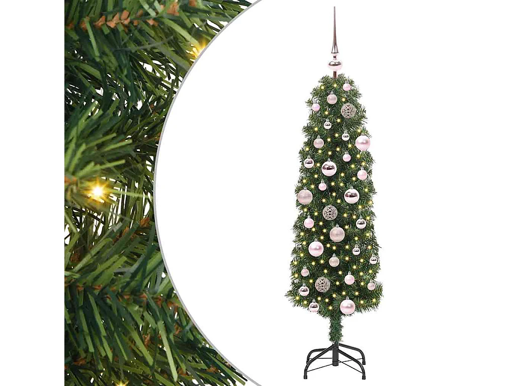 Kunstkerstboom Groen 120 cm PVC en staal en kunststof