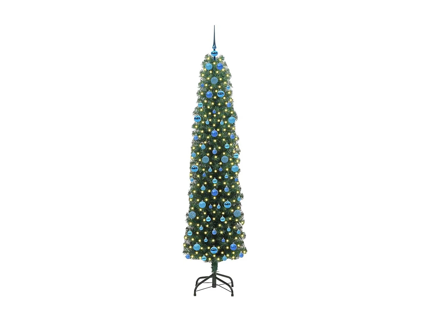 Sapin de Noël artificiel Vert 210 cm PVC et acier et plastique