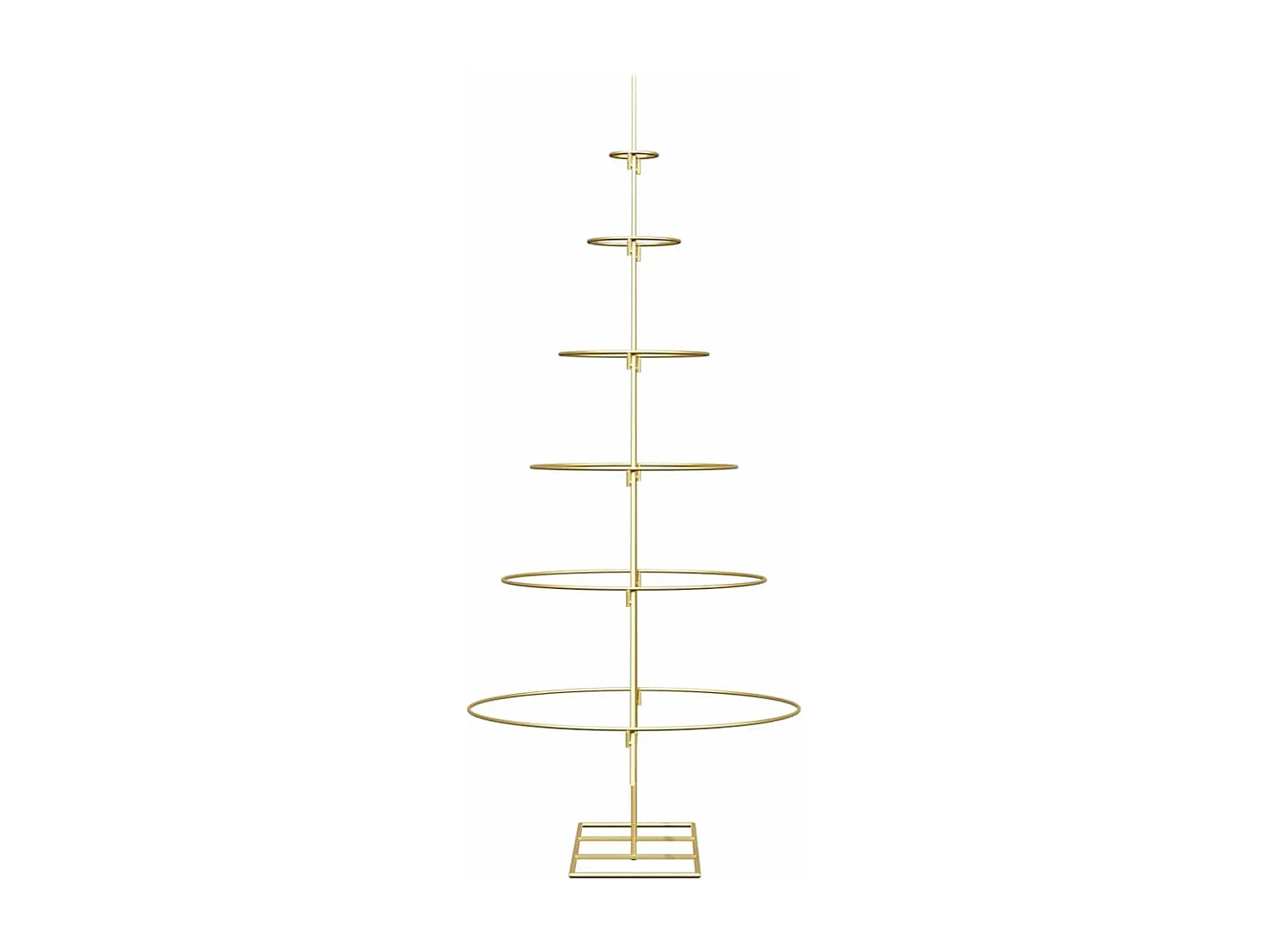 Weihnachtsbaum aus goldenem Metall, 150 cm, pulverbeschichteter Stahl