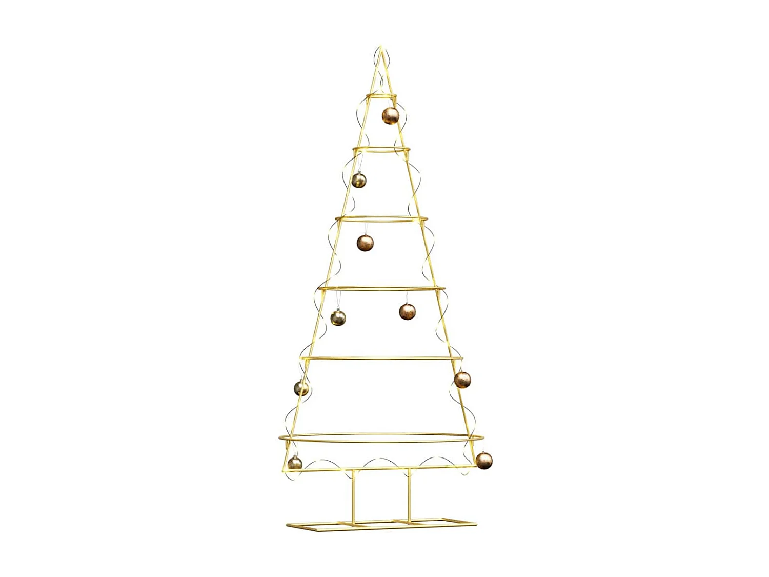 Gouden metalen kerstboom 150 cm gepoedercoat staal