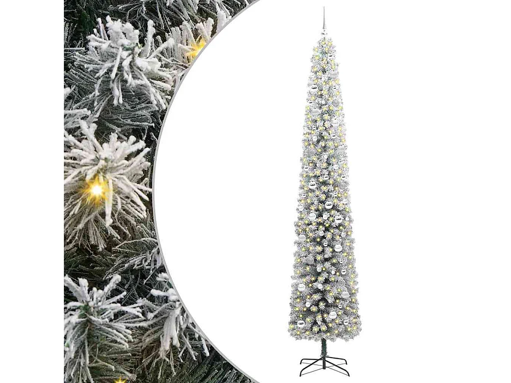 Künstlicher Weihnachtsbaum Grün 270 cm PVC und Stahl und Kunststoff