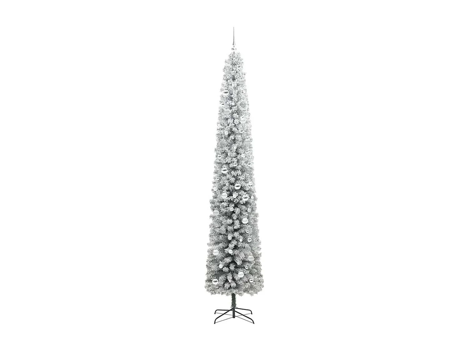 Künstlicher Weihnachtsbaum Grün 270 cm PVC und Stahl und Kunststoff