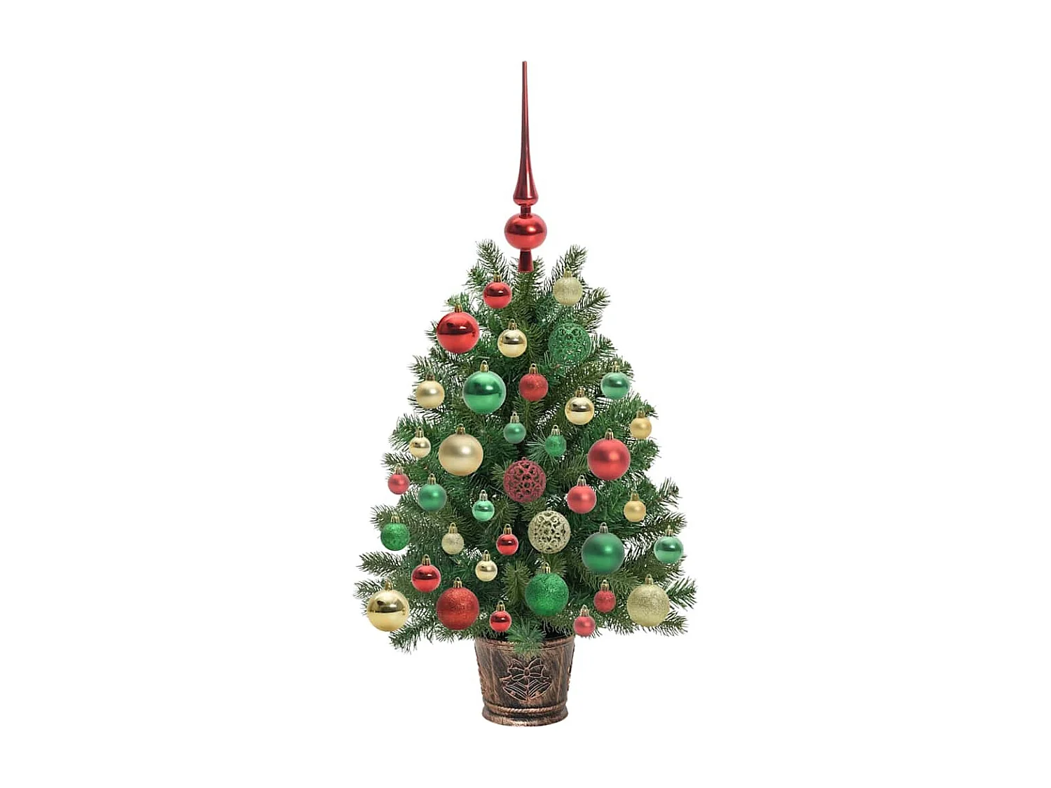 Albero di Natale artificiale con 150 LED Verde 75 cm PE e PVC