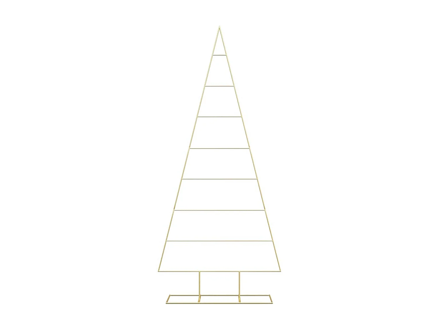 Albero di Natale in metallo dorato 210 cm in acciaio verniciato a polvere