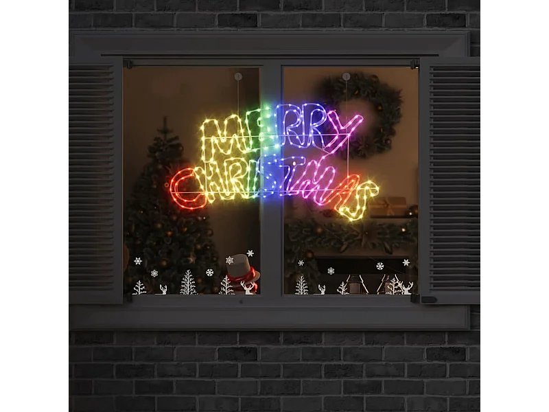 Panneau de Noël avec 240 LED Multicolore 100 x 50 cm PVC