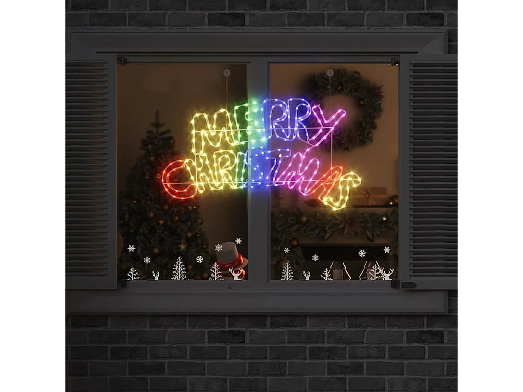 Panneau de Noël avec 240 LED Multicolore 100 x 50 cm PVC