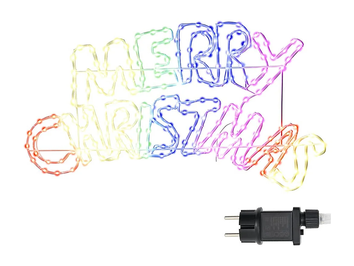 Panneau de Noël avec 240 LED Multicolore 100 x 50 cm PVC