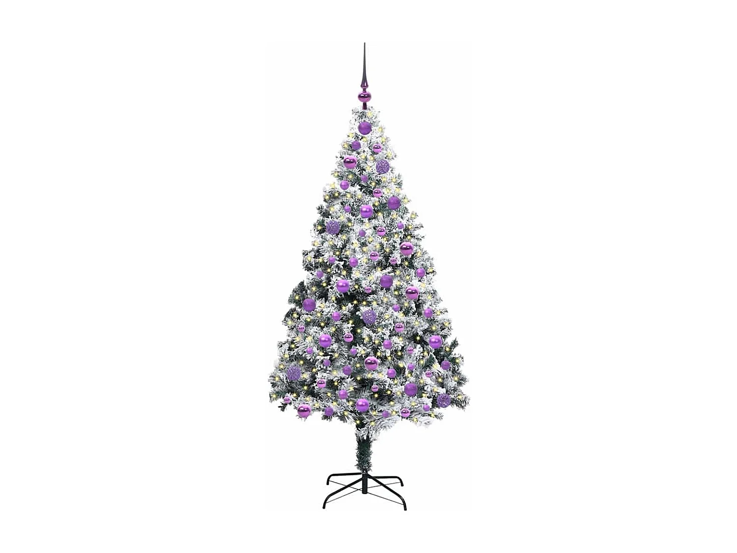 Albero di Natale artificiale verde 180 cm PVC, acciaio e plastica