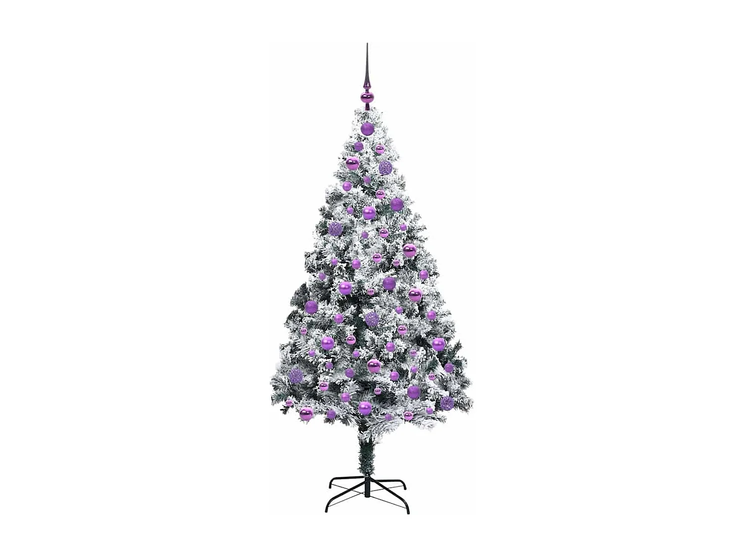 Albero di Natale artificiale verde 180 cm PVC, acciaio e plastica